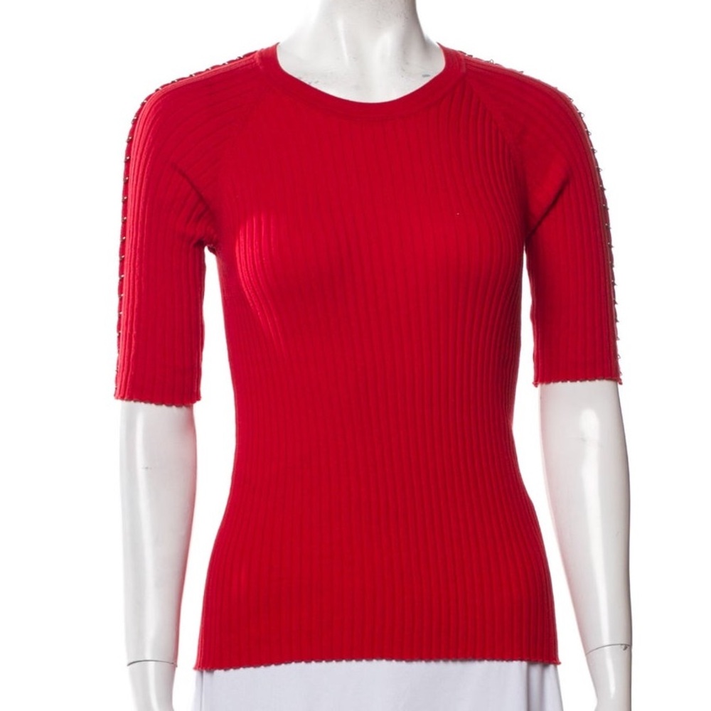Alexander Wang Red Ribbed Knit